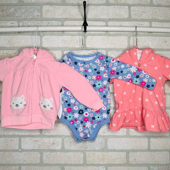 12 Month Bundle Fleece Sweater Long Sleeve Onesie - Picture 1 of 12
